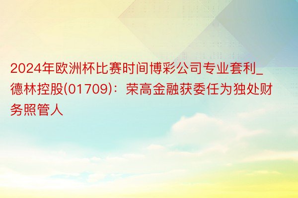 2024年欧洲杯比赛时间博彩公司专业套利_德林控股(01709)：荣高金融获委任为独处财务照管人